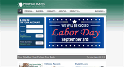Desktop Screenshot of profilebank.com